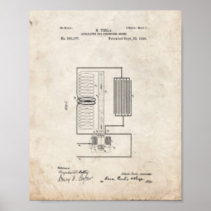 Póster Aparato Tesla Para La Producción De Patentes De Oz