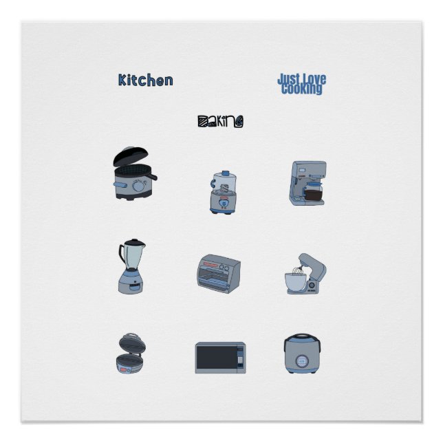 Póster Aparatos de cocina (Anverso)