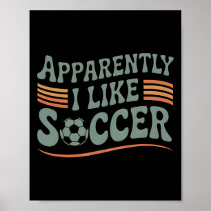 Póster Aparentemente Me Gusta Fútbol Retro Día de Juego M