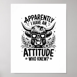Póster Aparentemente Tengo Una Actitud Que Conocía El Alz