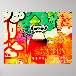 Póster Ape Graffiti