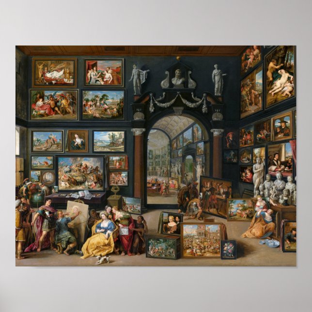 Póster Apelles pintando campaspe por Willem van Haecht (Frente)