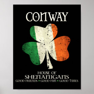Póster Apellido Conway Familia Irlanda Casa Irlandesa De 
