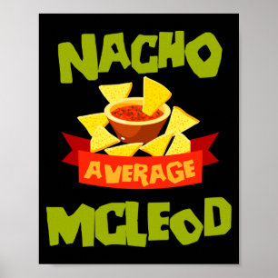Póster apellido divertido de cumpleaños de mcleod promedi