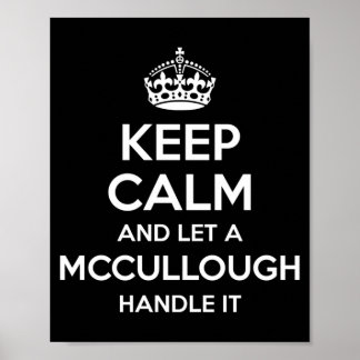 Póster Apellido divertido Mccullough Árbol genealógico Cu