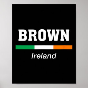 Póster Apellido Irlandés Marrón Día de San Patricio Bande