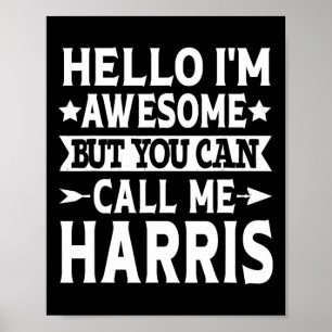 Póster Apellido Llame A Mi Harris Team Family Apellidos H