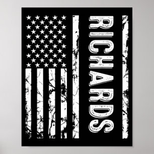 Póster Apellido Richards Apellido Divertido Equipo Famili
