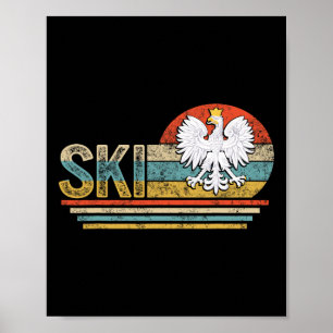 Póster Apellido Ski Polaco Polonia Herencia Polski Águila