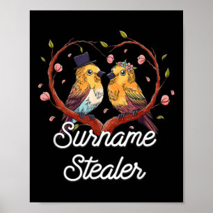 Póster Apellido Stealer Groom Pun Husband Para Ser Chiste