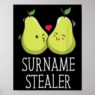 Póster Apellido Stealer Groom Pun Husband Para Ser Chiste