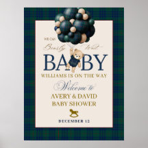 Apenas Esperamos Preppy Teddy Globo Baby Shower