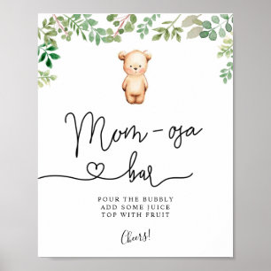 Póster Apenas podemos esperar barra de Mom-osa para baby 