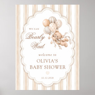 Póster Apenas Podemos Esperar Bienvenida para Baby Shower