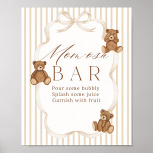 Póster Apenas Podemos Esperar Elegante Fiesta de Bebé mom