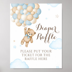 Póster Apenas Podemos Esperar Globo Oso Bebé Niño Shower
