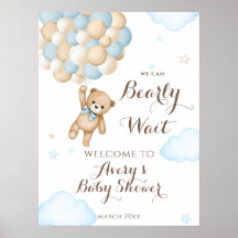 Apenas Podemos Esperar Globo Oso Bebé Niño Shower