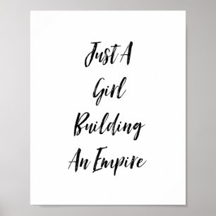 Póster Apenas un chica que construye un imperio