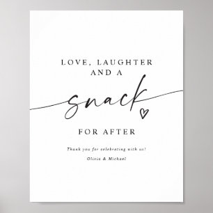Póster Aperitivo para Después de la Boda con Letra Modern