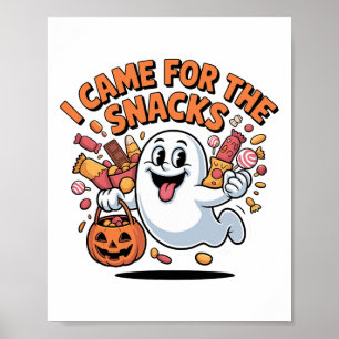 Póster Aperitivos de Halloween Fantasma Divertido truco-o