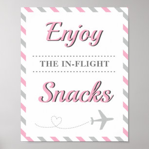 Póster Aperitivos Mesa Comida Viajes Avión Aerolínea Fies