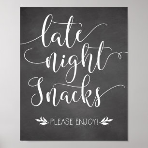 Póster Aperitivos nocturnos favorecen al Rótulo