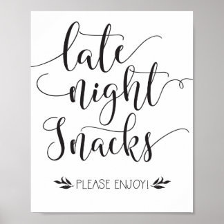 Póster Aperitivos nocturnos favorecen al Rótulo