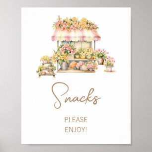 Póster Aperitivos para Desayuno Nupcial Floristería Amor