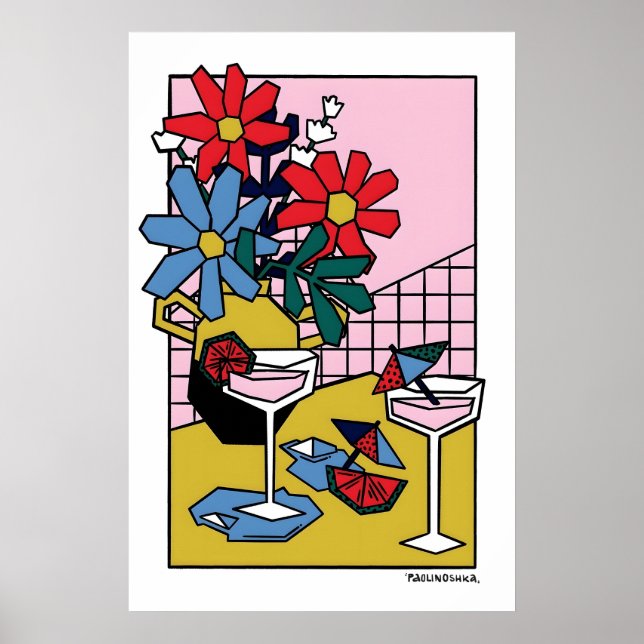 Póster Apero japonés abstracto Bauhaus fórmula moderno (Frente)
