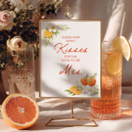 Póster Aperol Spritz Adivina Cuántos Besos