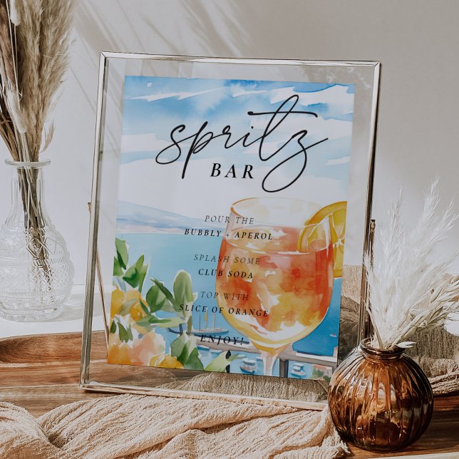 Póster Aperol Spritz Bar Rótulo Amalfi Bridal Shower (Subido por el creador)