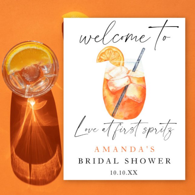 Póster Aperol Spritz Bienvenida fiesta de ducha de novia (Subido por el creador)