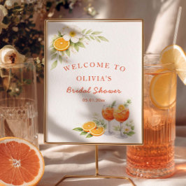 Póster Aperol Spritz Bridal Shower Welcome