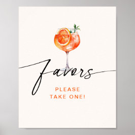 Póster Aperol Spritz favorece la ducha de novia