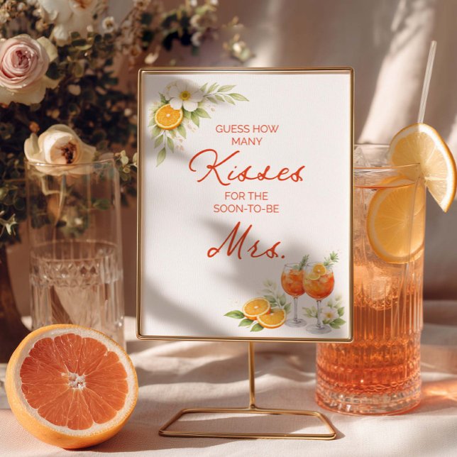 Póster Aperol Spritz Guess How Many Kisses (Subido por el creador)