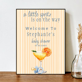 Póster Aperol Spritz Naranja Azul Cítricos Niño Baby Show