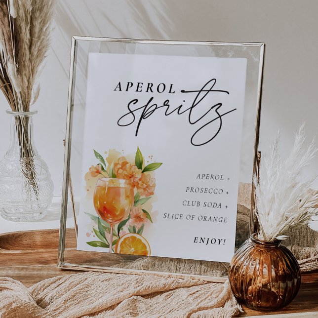 Póster Aperol Spritz Rótulo Firma Bebida Ducha de novia (Subido por el creador)