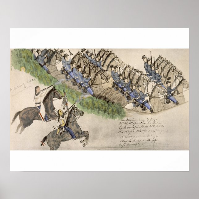 Póster Apertura de la batalla del Cuerno Pequeño (tinta) (Frente)