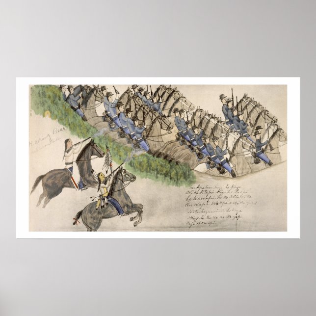 Póster Apertura de la batalla del Cuerno Pequeño (tinta) (Frente)