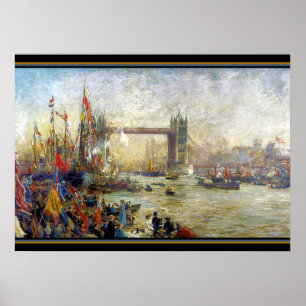 Póster Apertura del puente de la Torre Londres 1895