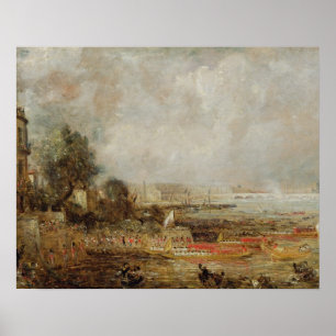 Póster Apertura del puente Waterloo, c.1829-31 (petróleo 