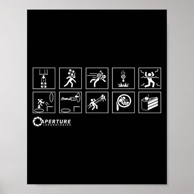 Póster Aperture Labs Jump Into The Rtal For Science Funny (Frente)