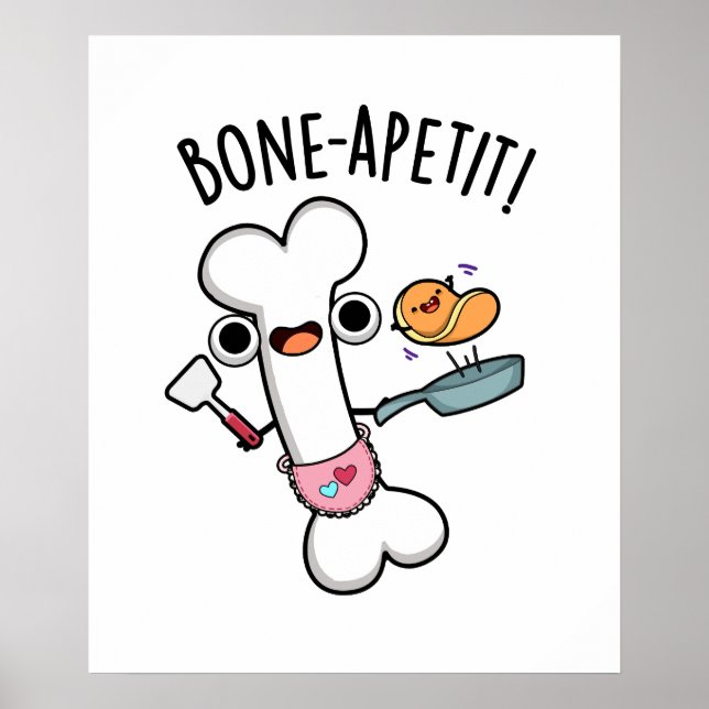 Póster Apetito óseo Divertido bollo de cocina (Frente)