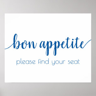 Póster Apetito simple de Bon   Azul francés Cualquier Rót