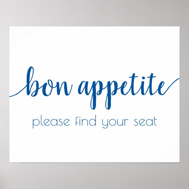 Póster Apetito simple de Bon | Azul francés Cualquier Rót (Frente)