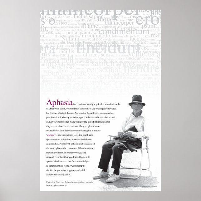 Póster Aphasia Poster (Frente)