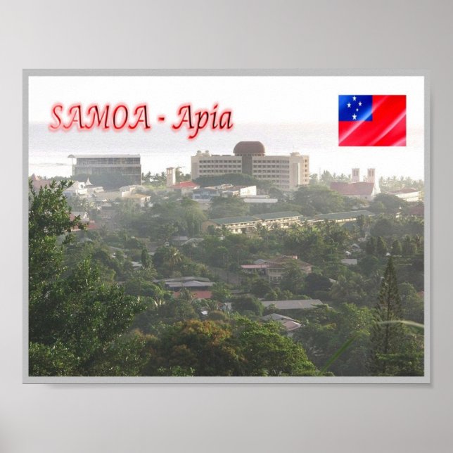 Póster Apia Upolo - Samoa (Frente)