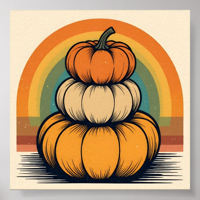 Póster Apilado en la luz del otoño (Frente)