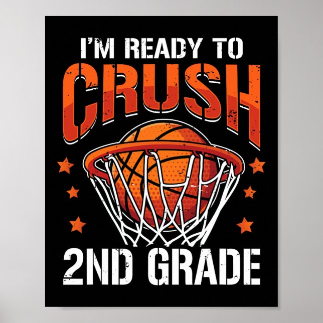 Póster Aplastar el baloncesto de 2º grado de vuelta a los (Frente)