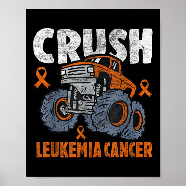 Póster Aplastar la Conciencia de la Leucemia Curar el Cán (Frente)